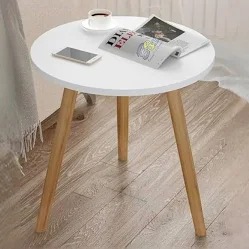 Brown Art Shoppee Coffee Table Faux Marble Design Table Side White Colour