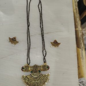 Gold And Black Mangalsutra Set