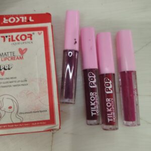 Tilkor Liquid Lipstick Matte Lip Cream Pop 1.5 Ml X 4N