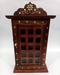 Sheesham Wooden Key Holder Square Design