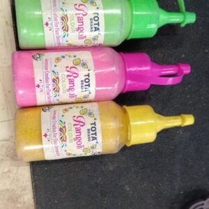 Tota Rangoli Color Pack Of 3 Green Pink Yellow