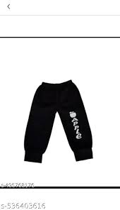 Black Pyjama Girls And Boys Cotton Fabric Size 3 Month