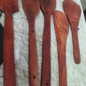 Wooden Serving And Cooking Spoons Of 5