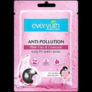 Everyuth Natural Pink Clay And Charcoal Sheet Mask 25 Ml