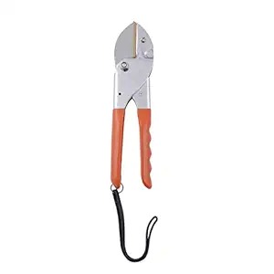 Falcon Steel Handle With Pvc Grip Pruning Secateurs Orange