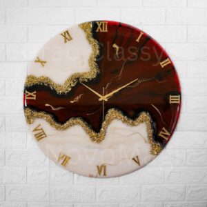 Maroon Stunner Large Silent Clock