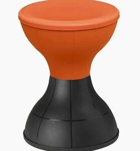 Plastic Damroo Stool Black And Orange