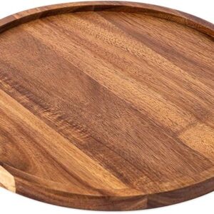 Wooden Round Tray Versatile Home Decor Accent For Serving And Display Small Wooden Serving Tray