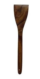 Wooden Spatula And Stainless Steel Andhra Palta Cooking