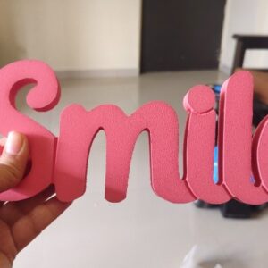 Wooden Carve Smile Decent Attractive Table Decor For Home