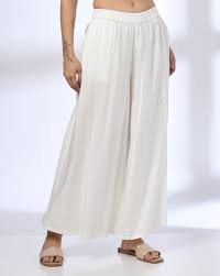 Avaasa Mix N Match Women Mid Rise Regular Fit Palazzo White Size S