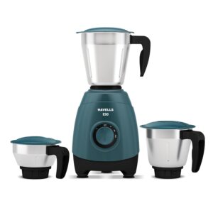 Havells Eso 750 Watt Mixer Grinder 3 Stainless Steel Jars With Handles Teal Color