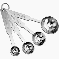 Parage 4 Pieces Stainless Steel Measuring Spoon Set For Measuring Dry And Liquid