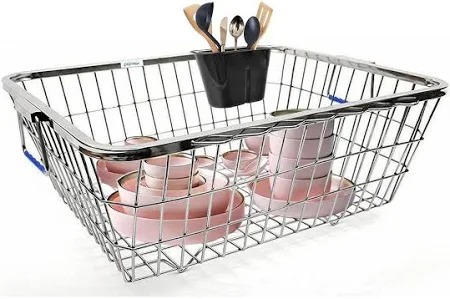 Stainless Steel Dish Drainer Kitchen Rack Size 20X15X9