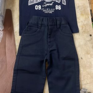 Hopacotch Kids Boy Blue Colour T Shirt Jean Set Blue Colour Size 12 To 18 M