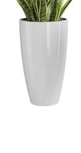 Plastic Flower Pot For Balcony And Terrace Garden 14Inch White