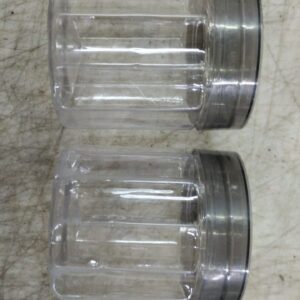 Plastic Jars Container Small Pack Of 2