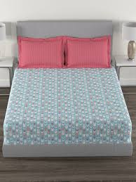 Mytrident Epitome Queen Bedsheet Set Jules 144Tc Cotton 2 Pillow Covers