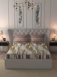 Mytrident Red Cotton 144 Queen Bed Sheet With 2 Pillow Covers Crossroads Red