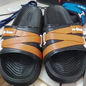 Men Brown And Black Slippers Size 9
