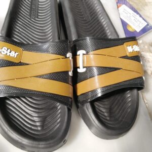 Black Color Brow Color Slipper For Men Size 7