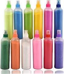 Craftvatika 12 Rangoli Colour Powder Tube Kit Diwali Decoration