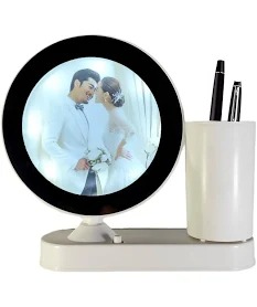 Round Led Magic Mirror Photo Frame