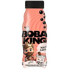 Boba King Peach Flavour Popping Boba With Fruit Juice Drink 300Ml