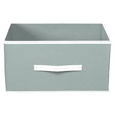 Grey And White Cloth Storage Basket Rack