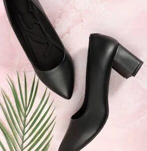 Denill Black Color Women Belly Heels Size 41