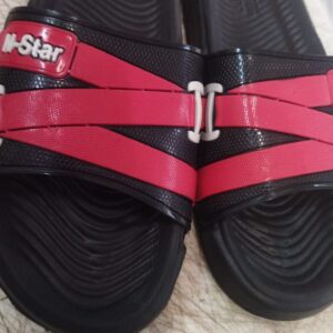 Black And Red Color Men Slipper Size 8
