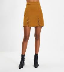 Womens Skirt Lacey Rust Orange Color Size S