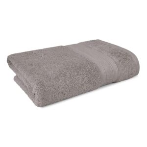 Trident Soft Comfort Cotton Towels Grey For Bath Size 75 X 145 Cm