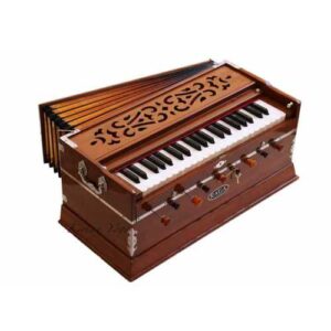Teak Wood Dark Brown Polished Musical Harmonium For Musical Functions Application Concert