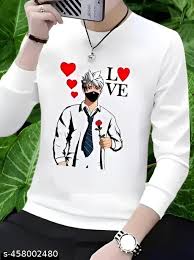 Mens White Full Sleeve Polyester Shirt White Colour Size S