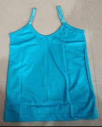 Blue Cotton Slips Mid Size 36 Blue