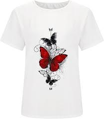 Camiseta De Manga Corta Con Cuello Redondo Y Cuello Redondo Para Ni帽as Camiseta De Oto帽o Para Ni帽as White Printed Size M