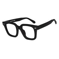 Dervin Black Transparent Rectangular Sunglasses Frame For Men Women Blackclear Large Size