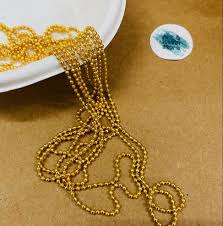 10 Meter Golden Ball Chain For Jewelry Making Pack Of 10 Meters Decorating Craft Work Jewellery Making Kit Golden Metal 2Mm Golden
