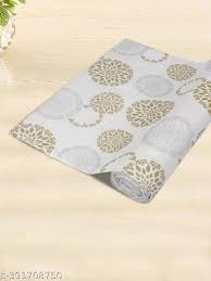 Kitchen Drawer Cabinet Shelf Mat Circle Design With Pvc Material Adjustable Size 5 Mtr Roll White