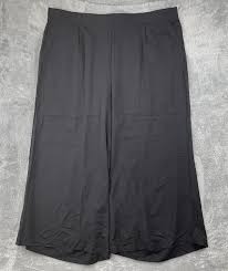 Women Black Wide Leg Low Rise Formal Parallel Pants Black Colour Size M