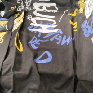 Black Color Printed Full Sleeves T Shirt Or Women Size M