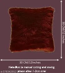 Brown Fur Cushion Cover 1 Piece