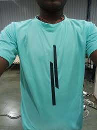 Mens Printed Solid Round Neck Tshirts Blue Color Size Xl