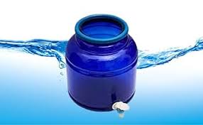 1 Pcs Plastic Bottle Water Jar Dispenser Drink Bottle Water Container Matka Without Cap Colour Blue