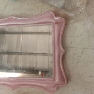 Pink Color Plastic Hand Mirror
