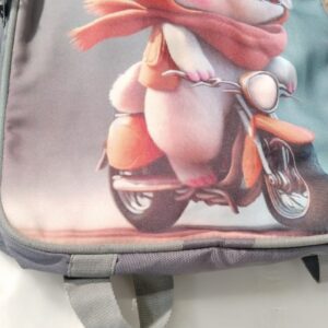 Grey Color Printed School Bag For Kids