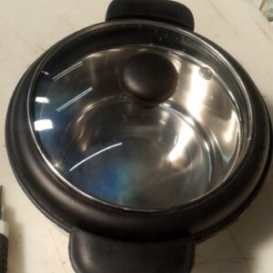 Stainless Steel Biryani Bowl With Glass Lid