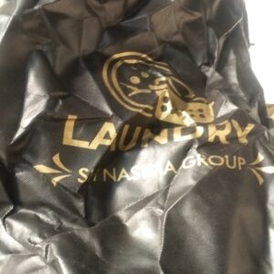 Black Printed Laundry Bag 45L