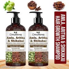 Drybins Amla Aritha Shikakai Shampoo With Conditioner 250Ml Pack Of 2